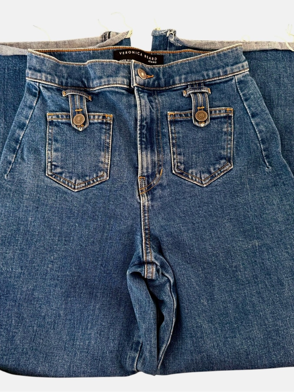 Veronica Beard Grant Wide Leg Crop Jeans Size 26 - Picture 6 of 10